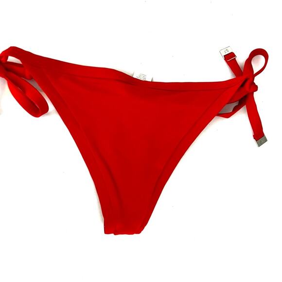 Seafolly Brazilian Tie Side Bikini Bottom in Chilli Size 6 NWOT - Picture 6 of 8